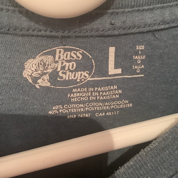 Fantastic Pro Bass Shop American Tradition Greyish Blue 60/40 blend Tshirt SZ L - Picture 3 of 7
